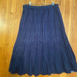 Vintage Y2K Coldwater Creek navy skirt